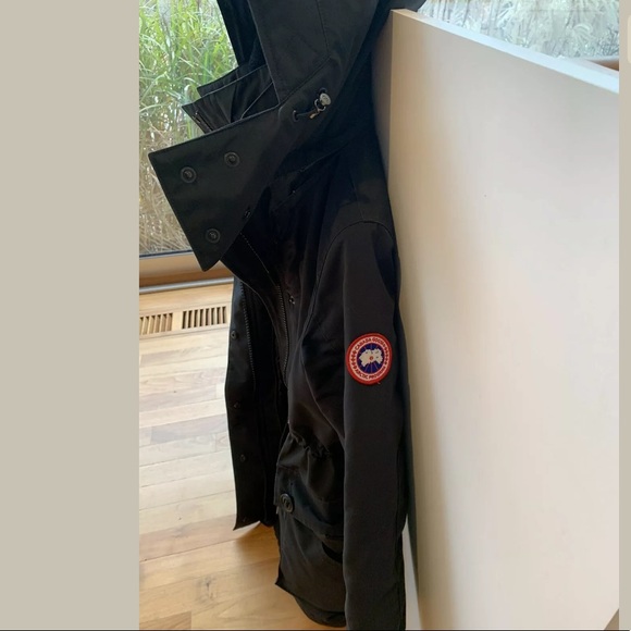 Canada Goose Down parka Coat + Vest w/ detachable hood waterproof shell Black XS - Picture 6 of 8